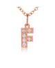 Alphabet Charm, Letter 'L'  in 18K Rose Gold with high quality diamonds