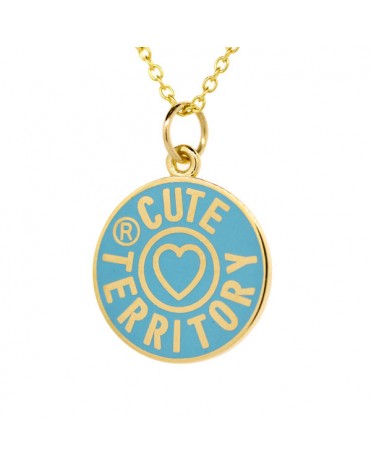 French Enamel Cute Territory Charm in Signature Turquoise