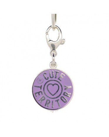 French Enamel Cute Territory Pet Tag in Lavender