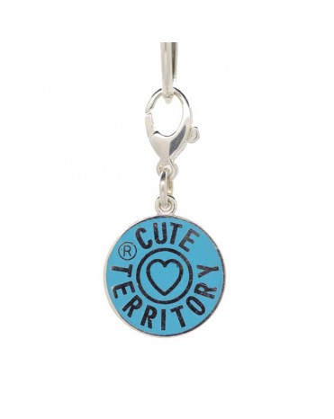 French Enamel Cute Territory Pet Tag in Signature Turquoise