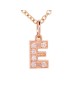 Alphabet Charm, Letter 'E'  in 18K Rose Gold with high quality diamonds