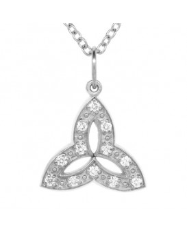 Trinity Charm in 18K White Gold with High Quality Diamonds