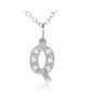 Alphabet Charm, Letter 'Q' in 18K White Gold with high quality diamonds