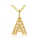 Alphabet Charm, Letter 'A'  in 18K Yellow Gold with high quality diamonds